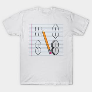 Universal Cool Point S Doodle 90s kids middle school meme T-Shirt